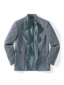Struktur-Sakko Blau/Beige