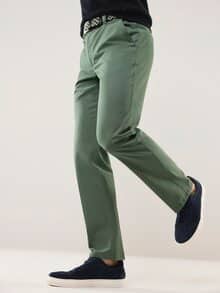 Extraglatt-Stretchbund-Chino Salbei