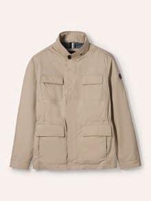 Multitaschen Jacke Beige