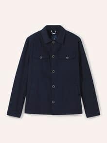 Leinen Hemdjacke Marine