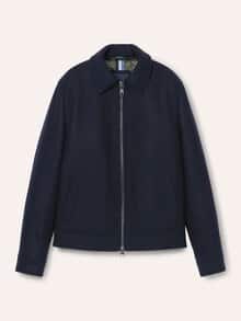Blouson aus Wollmischung Marine