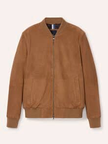 Blouson aus Ziegenvelours Cognac