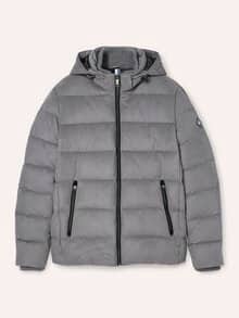 Steppjacke in Veloursoptik Silbergrau