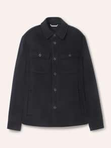 Doubleface Hemdjacke Schwarz