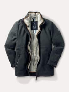 Aquastop Wolljacke Dunkelgrau