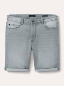 Jogger-Jeans Shorts Light Grey