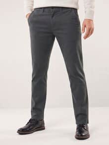 Chino aus Baumwollstretch Dunkelgrau