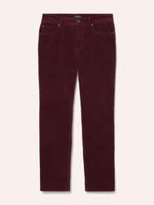 Five Pocket aus feinem Cord Bordeaux