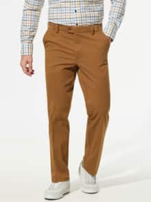 Extraglatt Dehnbund-Chino Safran