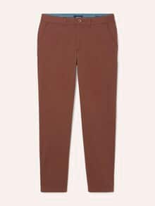 Elastische Chino aus Baumwolle Rotbraun