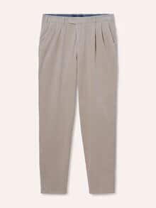 Cordhose mit Bundfalte Offwhite
