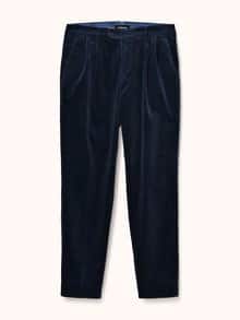 Cordhose mit Bundfalte Marine
