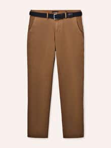 Chino inklusive Gürtel Cognac