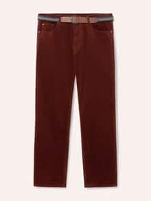 Gürtel-Cord Five-Pocket Rostbraun