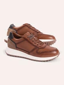 Leder Sneaker Cognac
