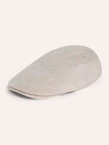 Leinen Schiebermütze UV-Schutz Beige