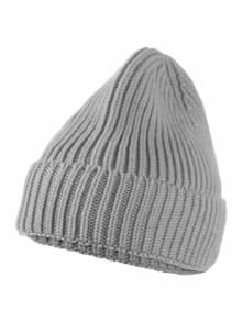 Merino-Mütze Schiefergrau
