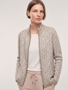 Strickjacke Stern Creme