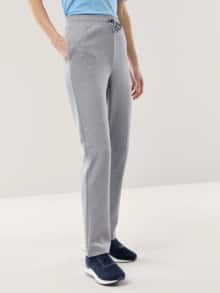 Baumwollstretch Hose Grau Melange