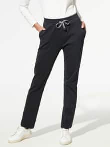 Baumwollstretch Hose Schwarz
