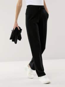 Lounge Strickhose Schwarz