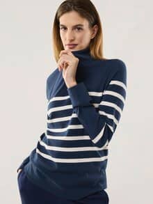 Baumwollstretch Troyer Marine