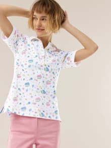 Pique-Polo Frischekick Weiß Blume