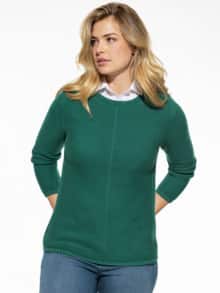 Baumwoll-Pullover Everyday Smaragd