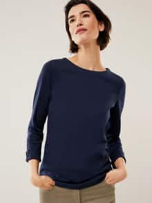 Baumwollshirt Softrib Marine