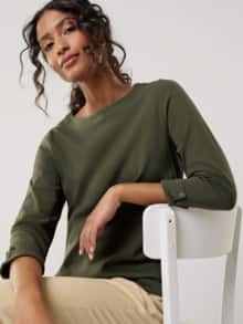 Baumwollshirt Softrib Oliv