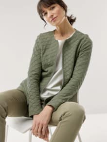Baumwolljacke Strukturmuster Khaki