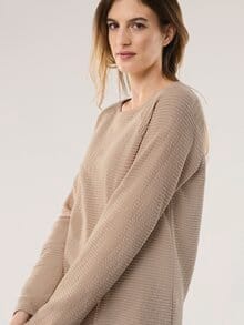 Sweatshirt mit Struktur Sand