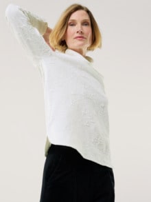 Reliefjacquard Sweatshirt Offwhite
