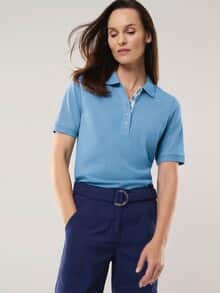 Poloshirt Frischekick Jeansblau
