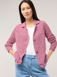 Strickjacke mit Leinen Nelke