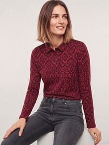 Thermo Winterpolo Druck Merlot