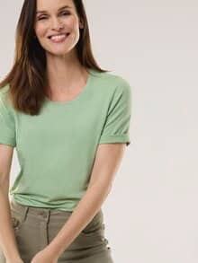 Viskose-Shirt Salbei