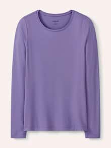 Viskose-Shirt Langarm Flieder