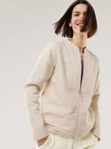 Strukturblouson Creme