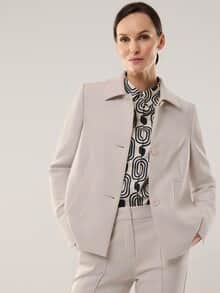 Kofferblazer in A-Linie Creme
