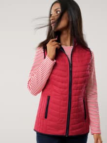 Wende-Steppweste Rot/Marine