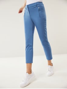 7/8-Cityhose Baumwollmix Königsblau