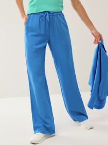 Marlenehose Leinenmix Königsblau
