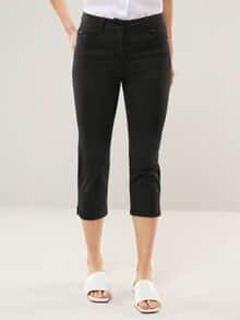 Capri aus Baumwollmix Schwarz