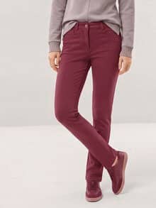 2-in-1-Extraglatt-Thermohose Merlot