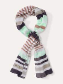 Streifenschal Natur/Grün