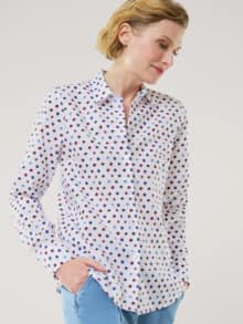 Extraglatt-Hemdbluse Everyday Multicolor-Tupfen