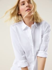 Extraglatt-Hemdbluse Everyday Weiß