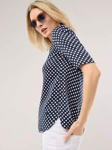 T-Shirt-Bluse Extra Leicht Tupfen