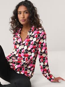 Easy Care Viskose Bluse Druck